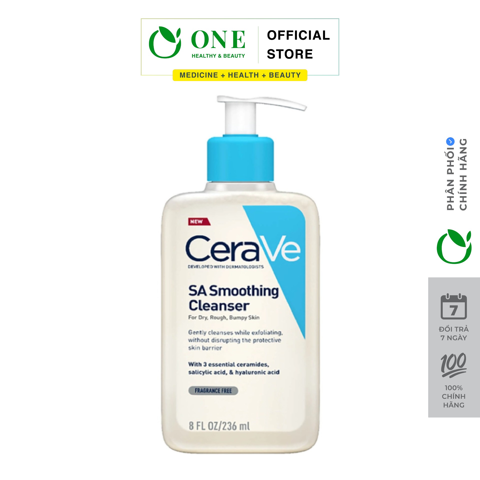 Sữa rửa mặt CeraVe SA Smoothing Cleanser 236ml (Bản Pháp)