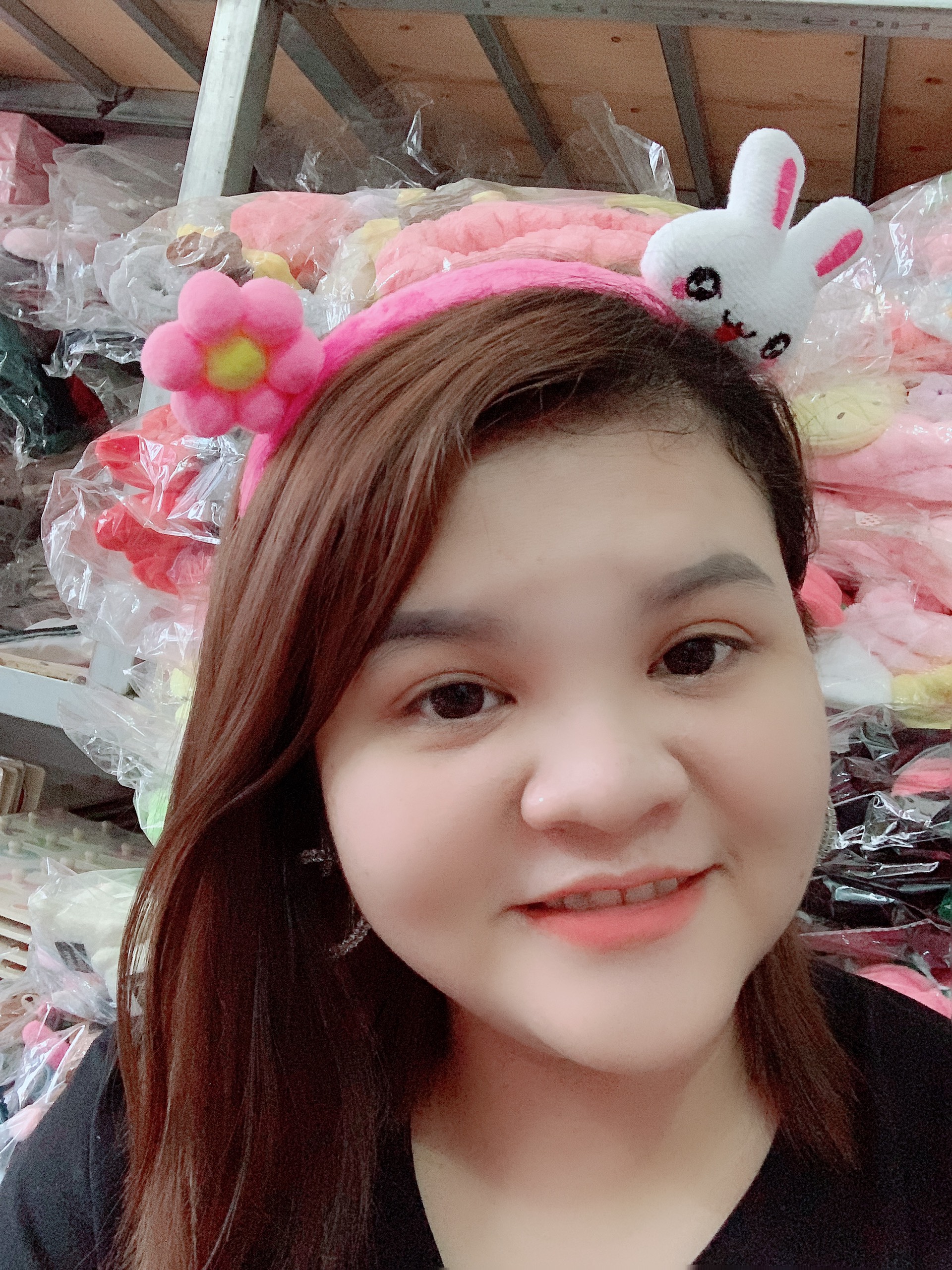 Băng Đô Cài Tóc Thỏ Hoa