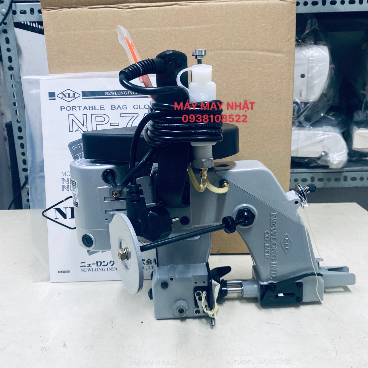 MÁY MAY KHÂU BAO CẦM TAY NHẬT NEWLONG NP-7