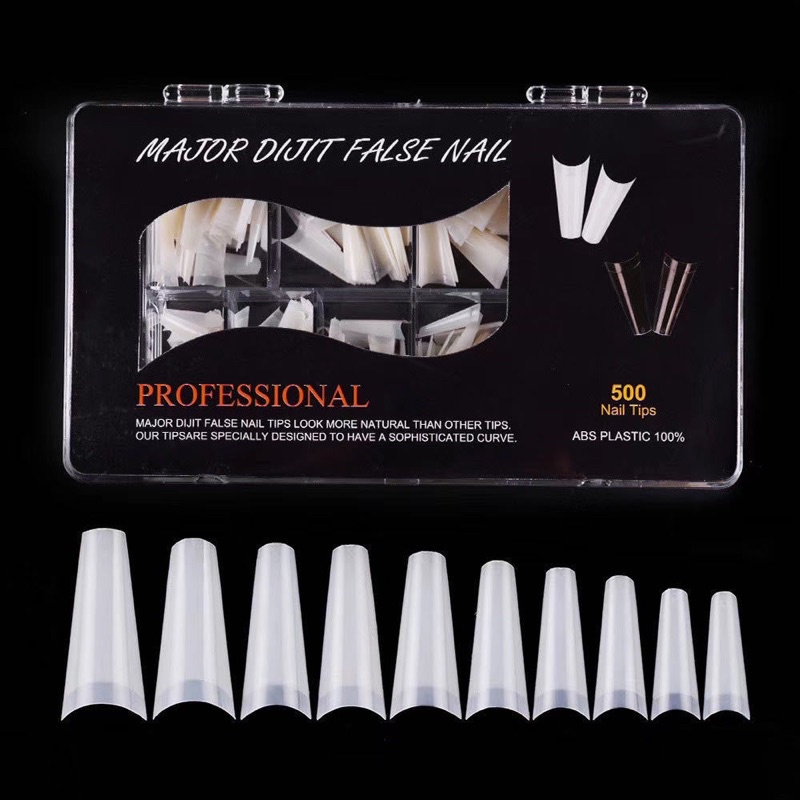 Móng típ nối nhọn dài và típ than móng up nhọn dài móng up than