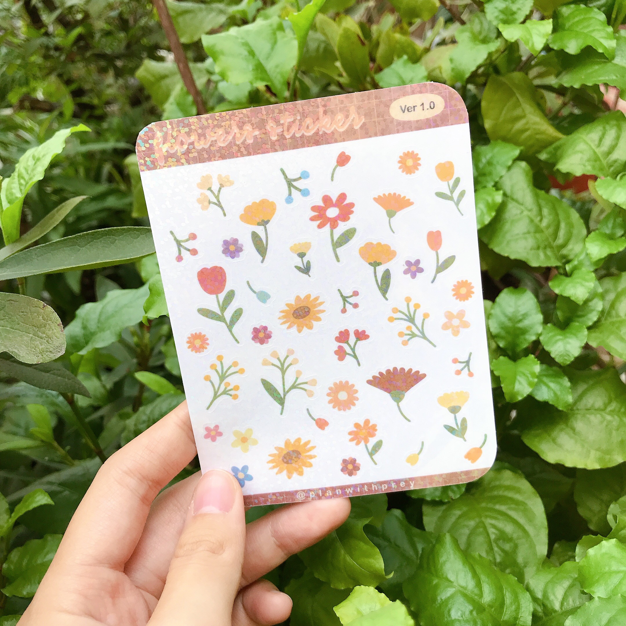 Sticker flower decoration Toploader, window
