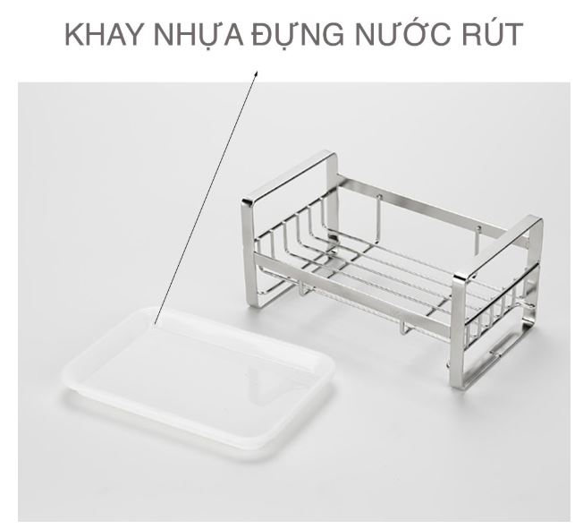 kệ rổ đựng dụng cụ rửa chén bát inox 304