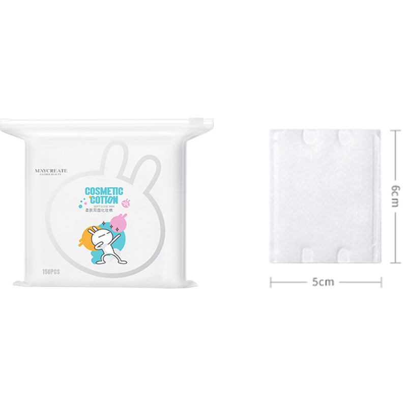Bông tẩy trang Cosmetic Cotton Maycreate gói 150 miếng