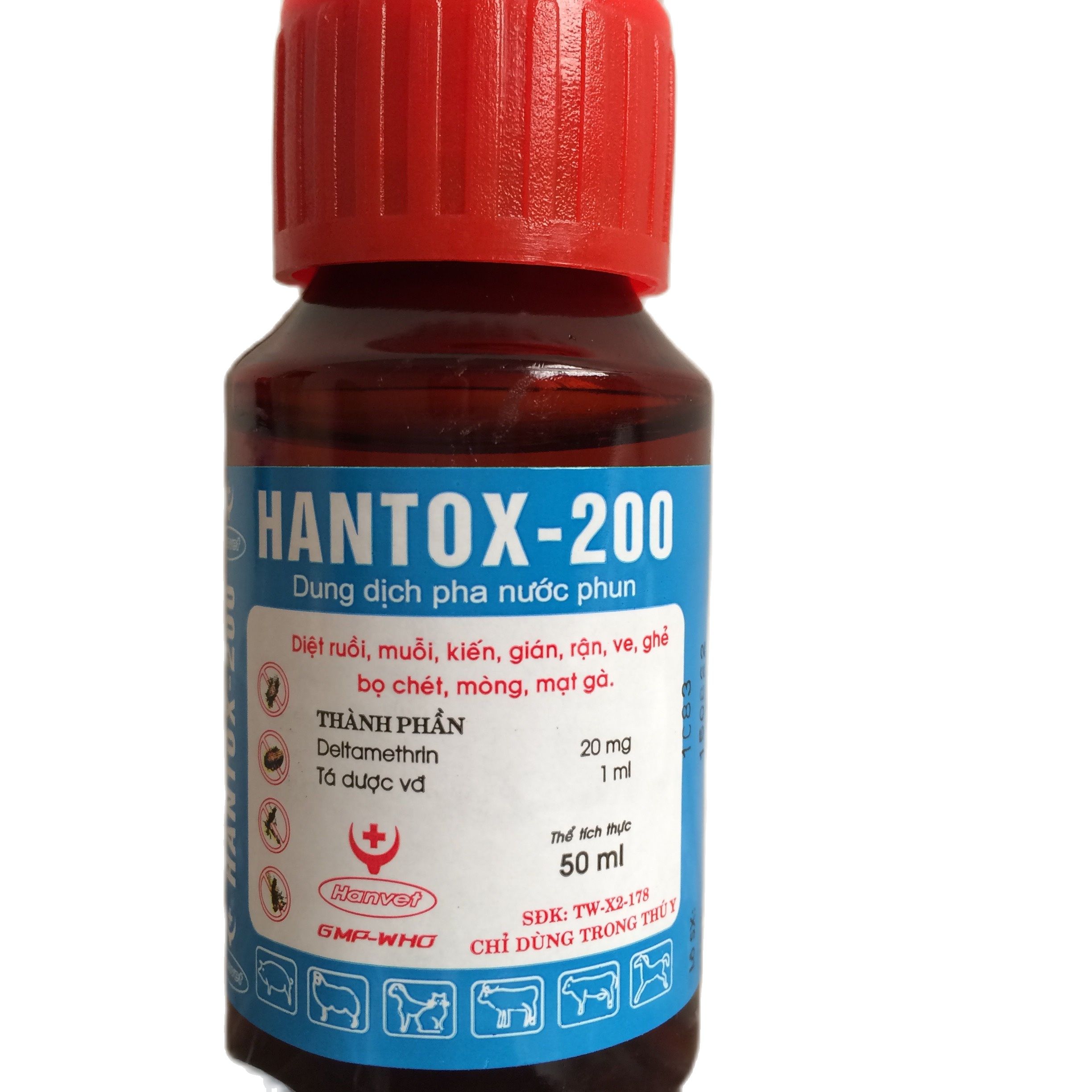 Thuốc diệt ruồi,muỗi, rận, ve chó, bọ chét, mồng mạc gà, ve bò dạng xịt HANTOX200