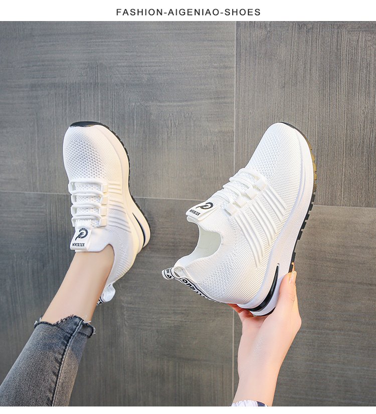 Giày thể thao nữ độn đế 7 phân chất co giãn ôm chân đi êm tăng chiều cao năng động hack dáng đi làm đi chơi, Lisa M48