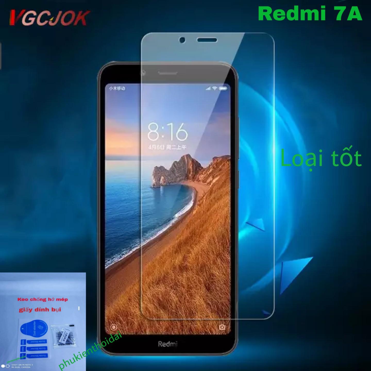 Cường lực trong suốt cho Redmi 7A Loại tốt
