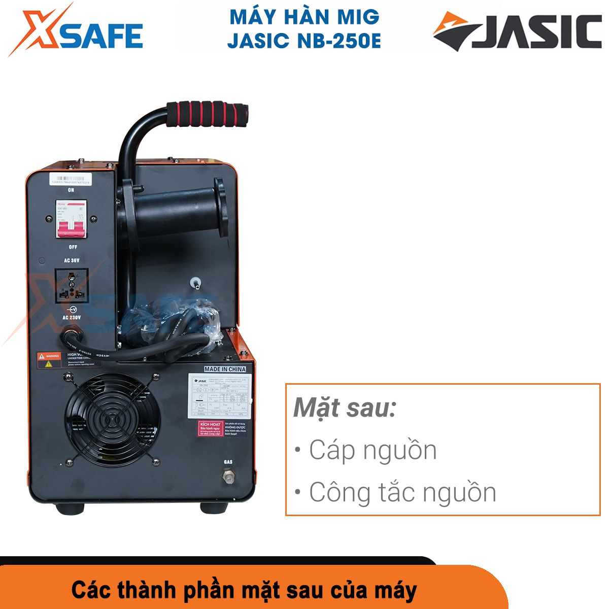 MIG welding machine Jasic nb-250e technology IGBT welding line, stable arc, weld Độ ngấu deep-genuine-xsafe