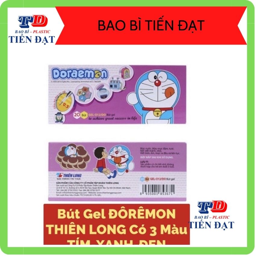 Combo 40 cây bút mực nước thiên long doraemon nét 0.5mm màu tím