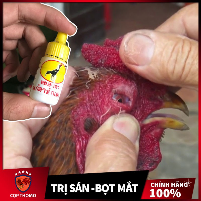 THU.ỐC nhỏ mắt cho gà -- chảy nước mắt ,bọt mắt ( LỌ 10 ML )
