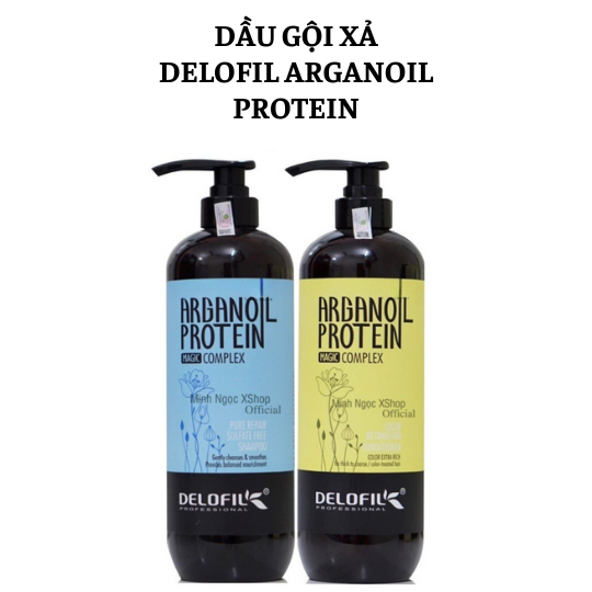 Dầu gội xả dưỡng ẩm phục hồi delofil arganoil protein 800ml chính hãng