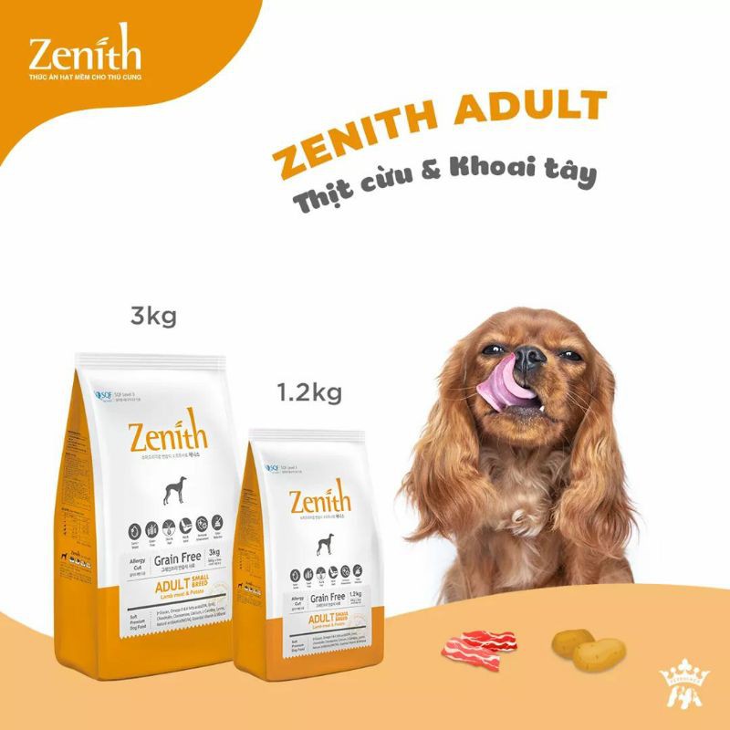 Thức ăn cho chó nhỏ dạng hạt mềm Zenith Small breed 1.2kg