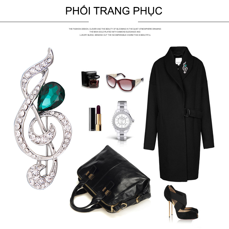 [HCM]Trâm Cài Áo Nữ Hình Khóa Son