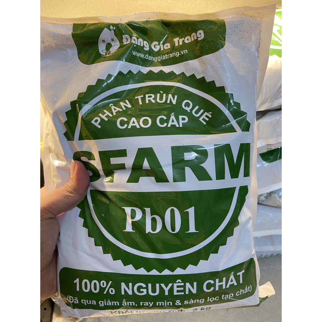 2kg Bag of Sfarm Dang Gia Trang Vermicompost Powder - Organic Fertilizer (Contains Cocoons - Worm Eggs) Has Been Dehumidified.