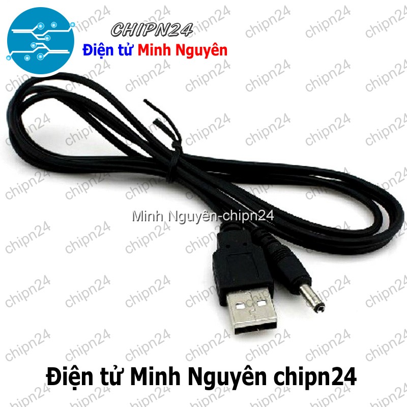 [1 sợi] (P80) Dây chuyển USB ra Jack DC 3.5MM Dài 80CM - HH005278