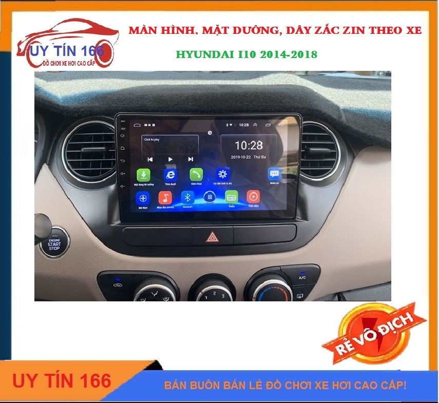 [Hỗ Trợ Lắp Đặt]VIETMAPS2 SHOP UY TÍN 166 ! Bộ Màn hình ANDROID WIFI cho xe HYUNDAI I10 kèm mặt dưỡng dây giắc zin theo xe i10 , bản đồ NAVITEL, android 10, kính cường lực 2.5D , ra lệnh giọng nói, xem video, Màn hình dvd xe grand i10