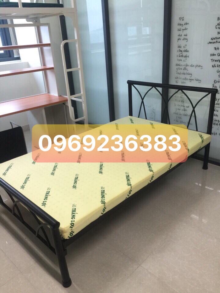 Giường sắt kiểu gỗ cao cấp 140×200