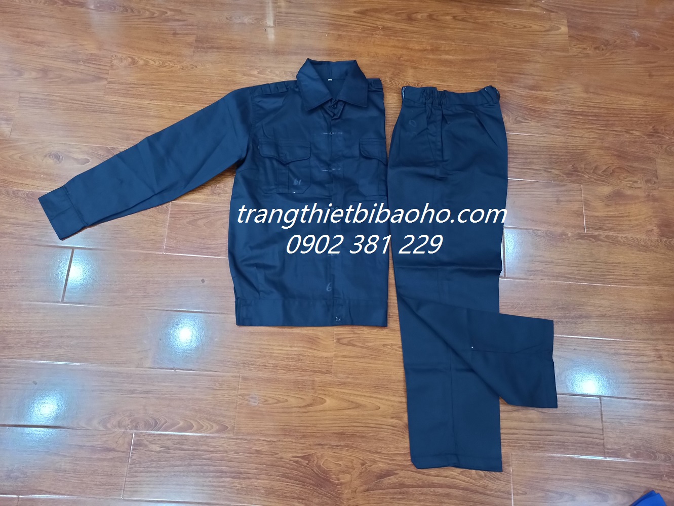 Quần áo công nhân màu xanh tím than DN09