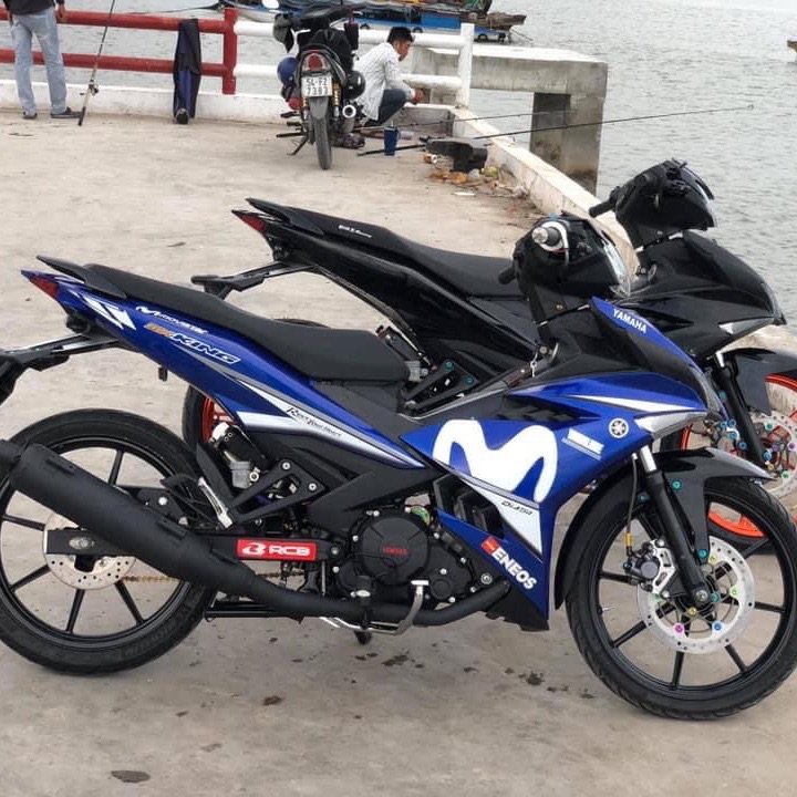 Tem rời exciter 150 Movistar dán xe xanh gp