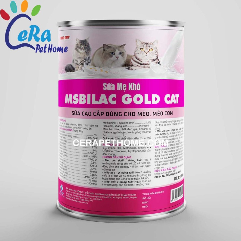 Sữa Mẹ Khô Cho Mèo - Msbilac Gold Cat - 330 gr