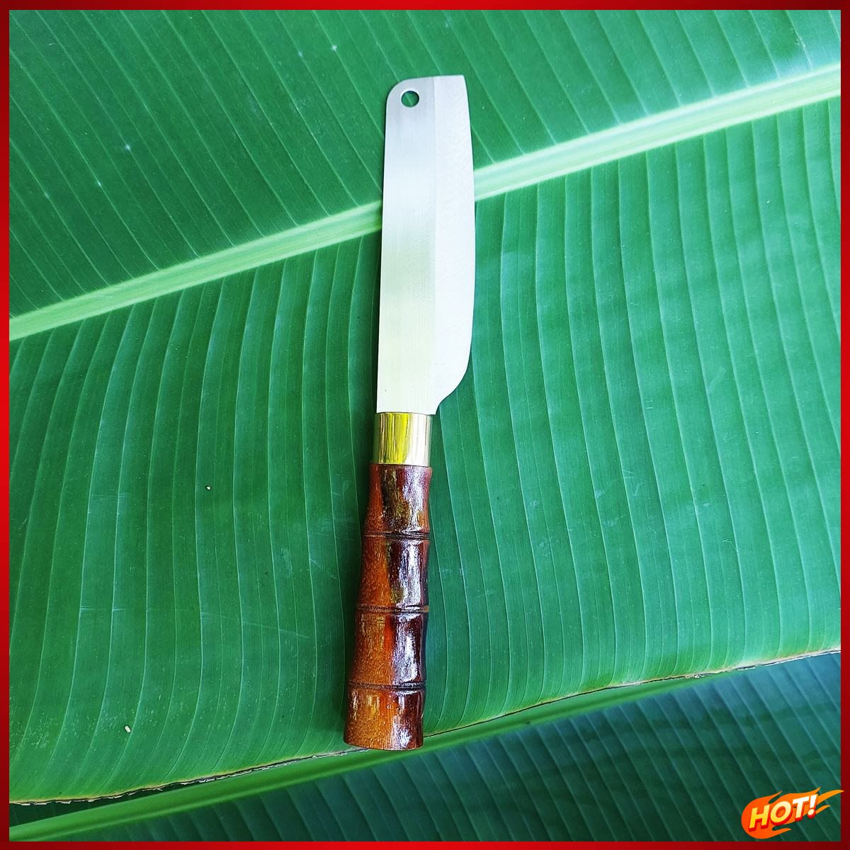 Dao thái thép trắng rèn thủ công ko han gỉ