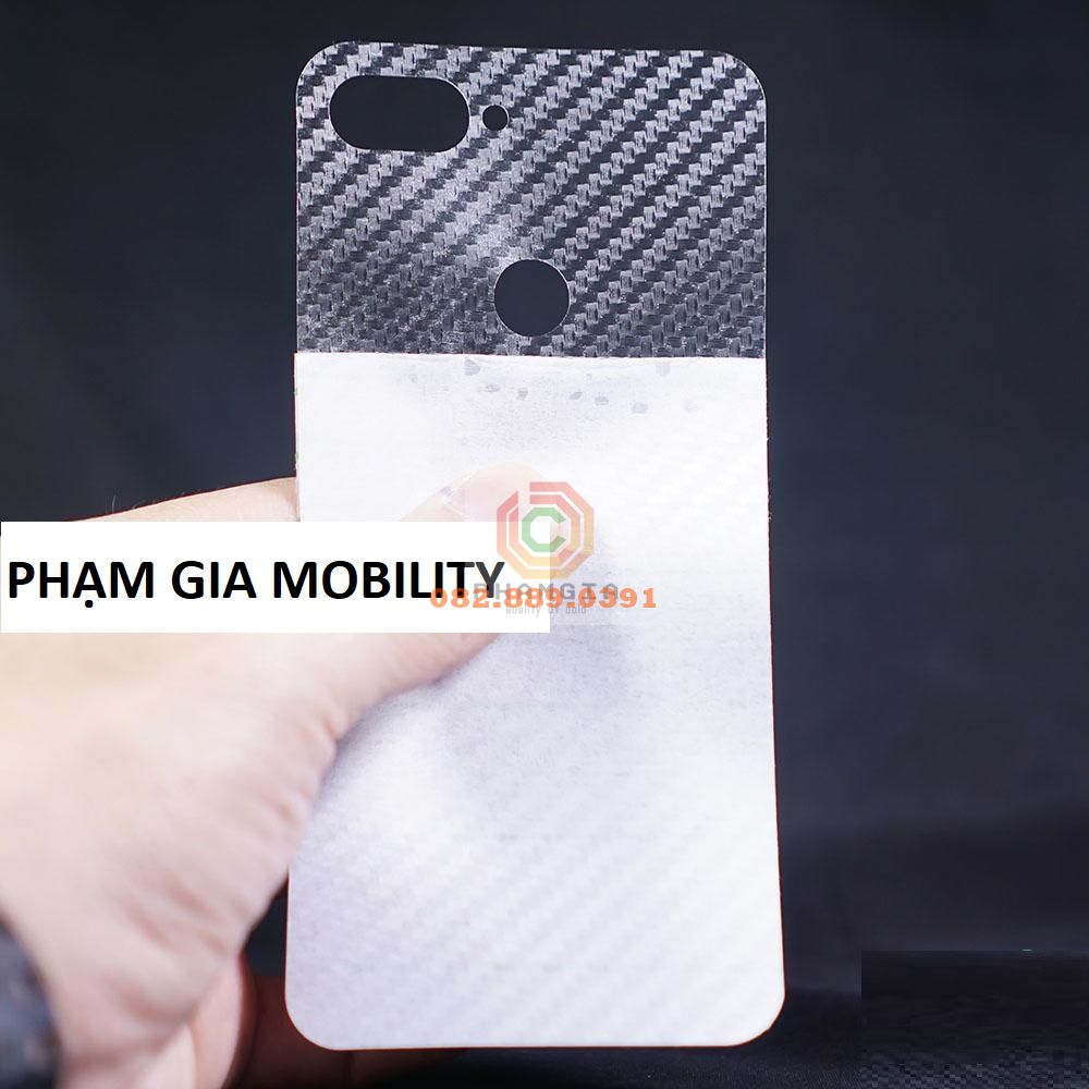 Miếng dán mặt lưng skin carbon Xiaomi Mi 8 / Mi 8 Lite