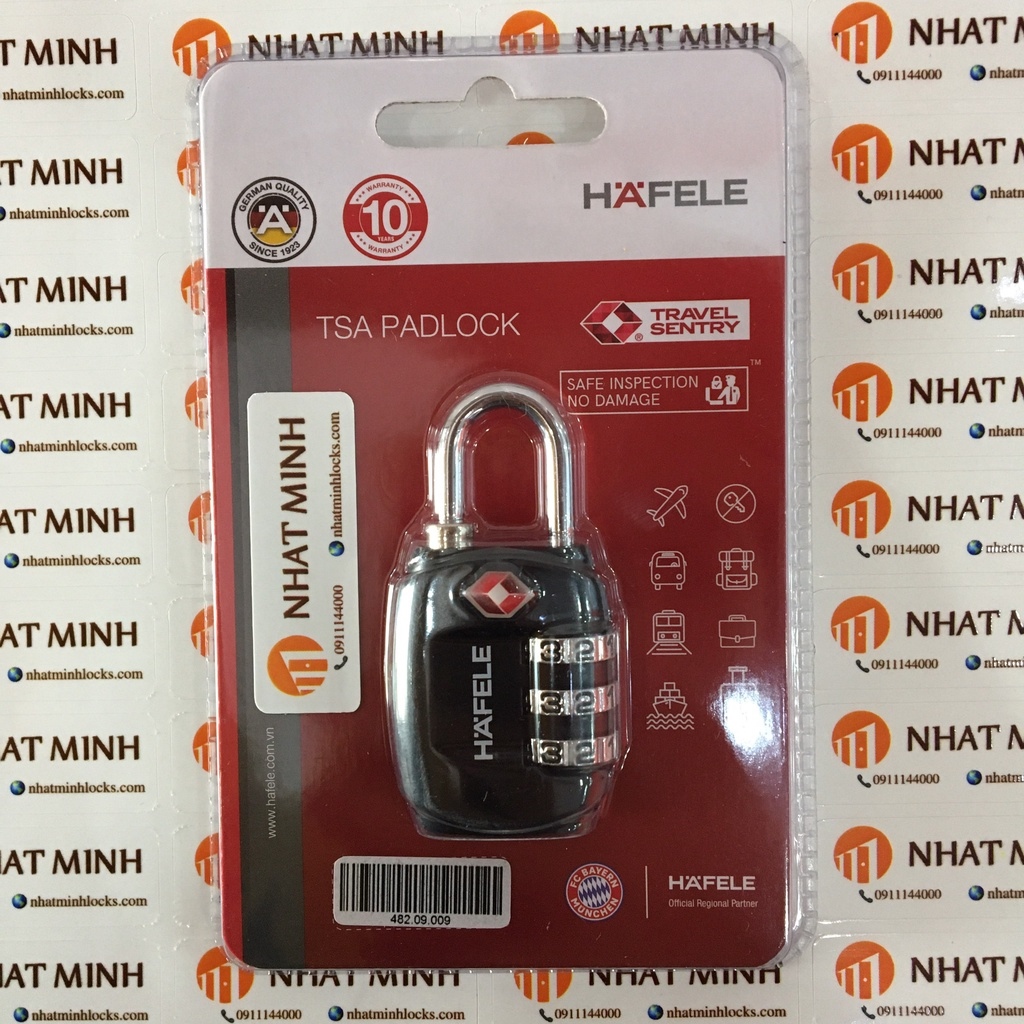❖▧  Khóa du lịch Hafele TSA 3 số HÀNG CHÍNH HÃNG