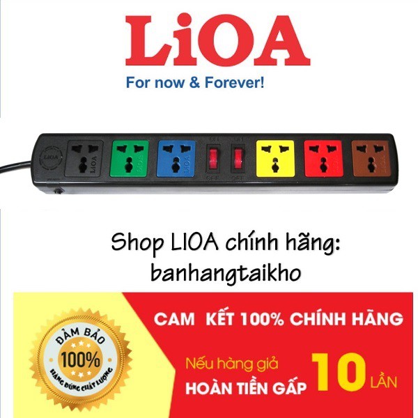 BÁO GIÁ Ổ CẮM ĐIỆN GONGNIU 6 LỖ 1 CT V1060(3M,GNVN) | Shopee Lazada Sendo Tiki mới nhất 48 Ổ cắm điện LIOA, 6 lỗ, có công tắc, ~2000W, dây dài 3m/5m, mã:6DN