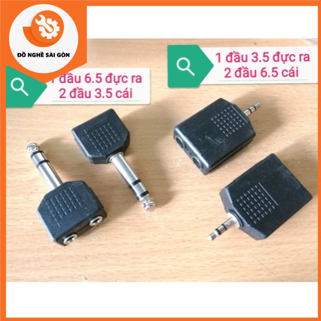 Jack chia Audio cổng 6.5 ra 3.5 và 3.5 ra 6.5