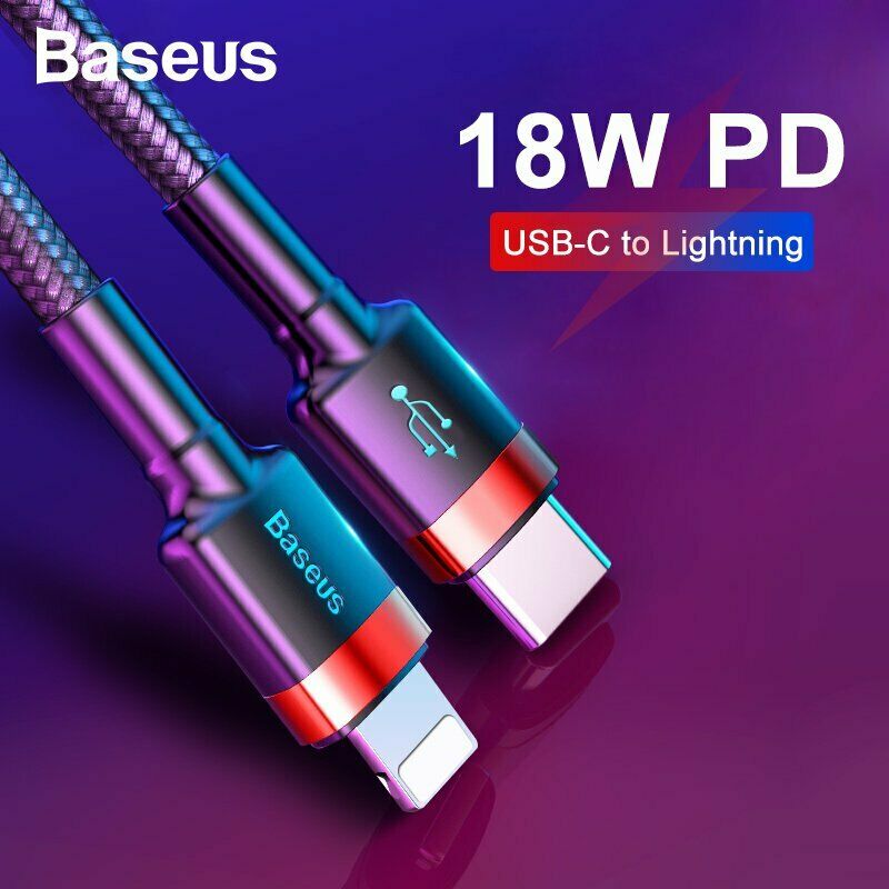 Cáp sạc nhanh C to Lightning Baseus Cafule PD 18W ( Type-C to Lightning Power Delivery Quick Charge & Data Cable )