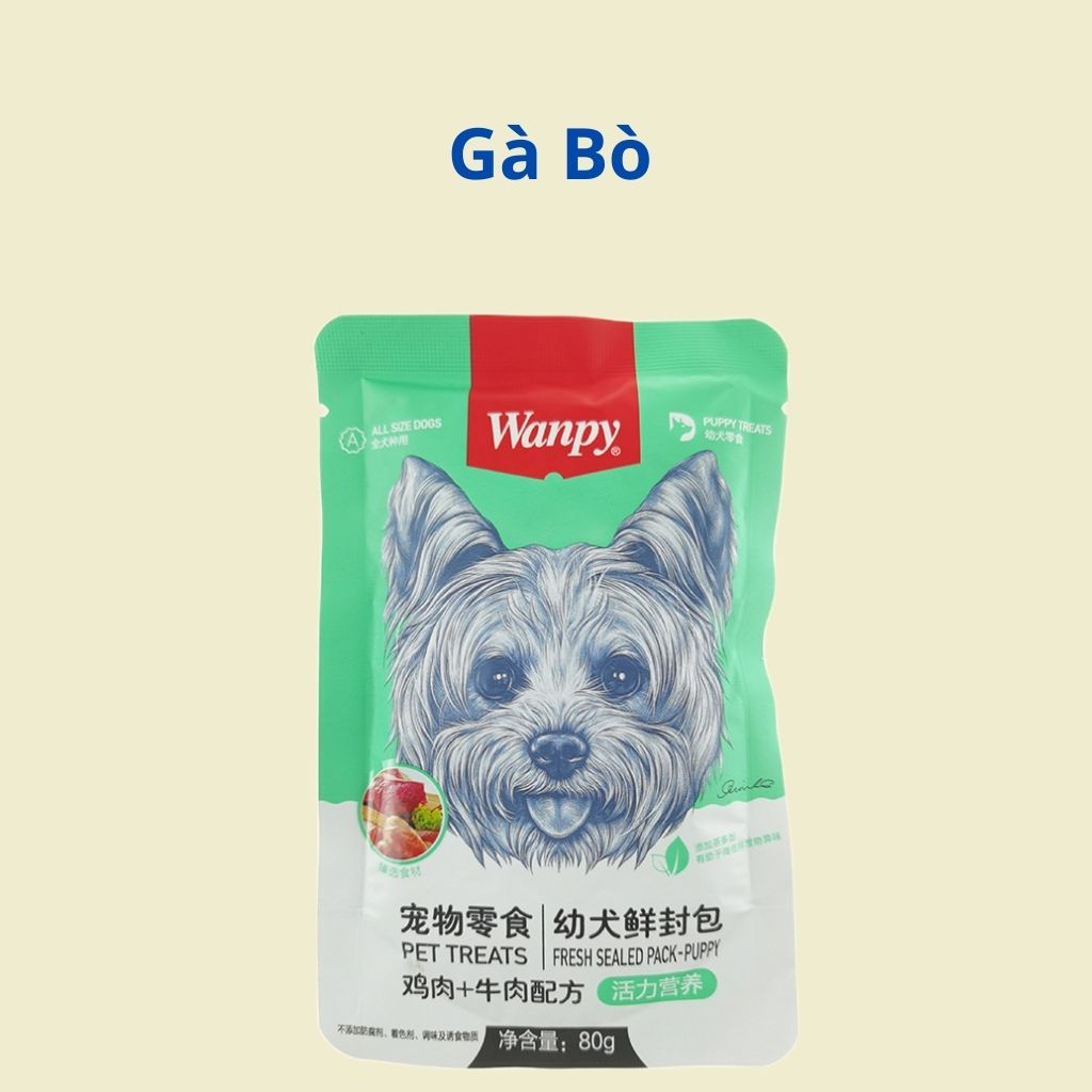 PATE WANPY dinh dưỡng cho chó - Gói 80g