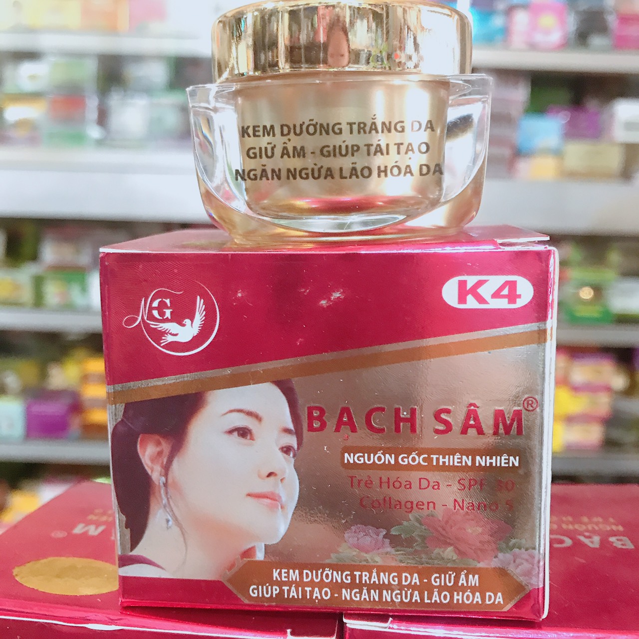 Kem bạch sâm K4 dưỡng trắng giữ ẩm