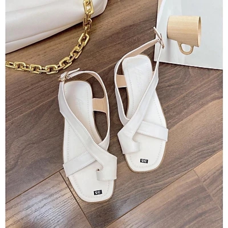 Sandal xỏ ngón da mềm êm chân( hậu xỏ ngón)