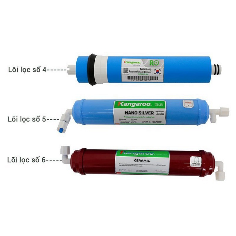 BÁO GIÁ Lõi Lọc Nước 4 5 6 | Shopee Lazada Sendo Tiki mới nhất 44 Combo 3 lõi lọc nước Kangaroo số 4, 5, 6 ,cam kết chính hãng kangaroo.