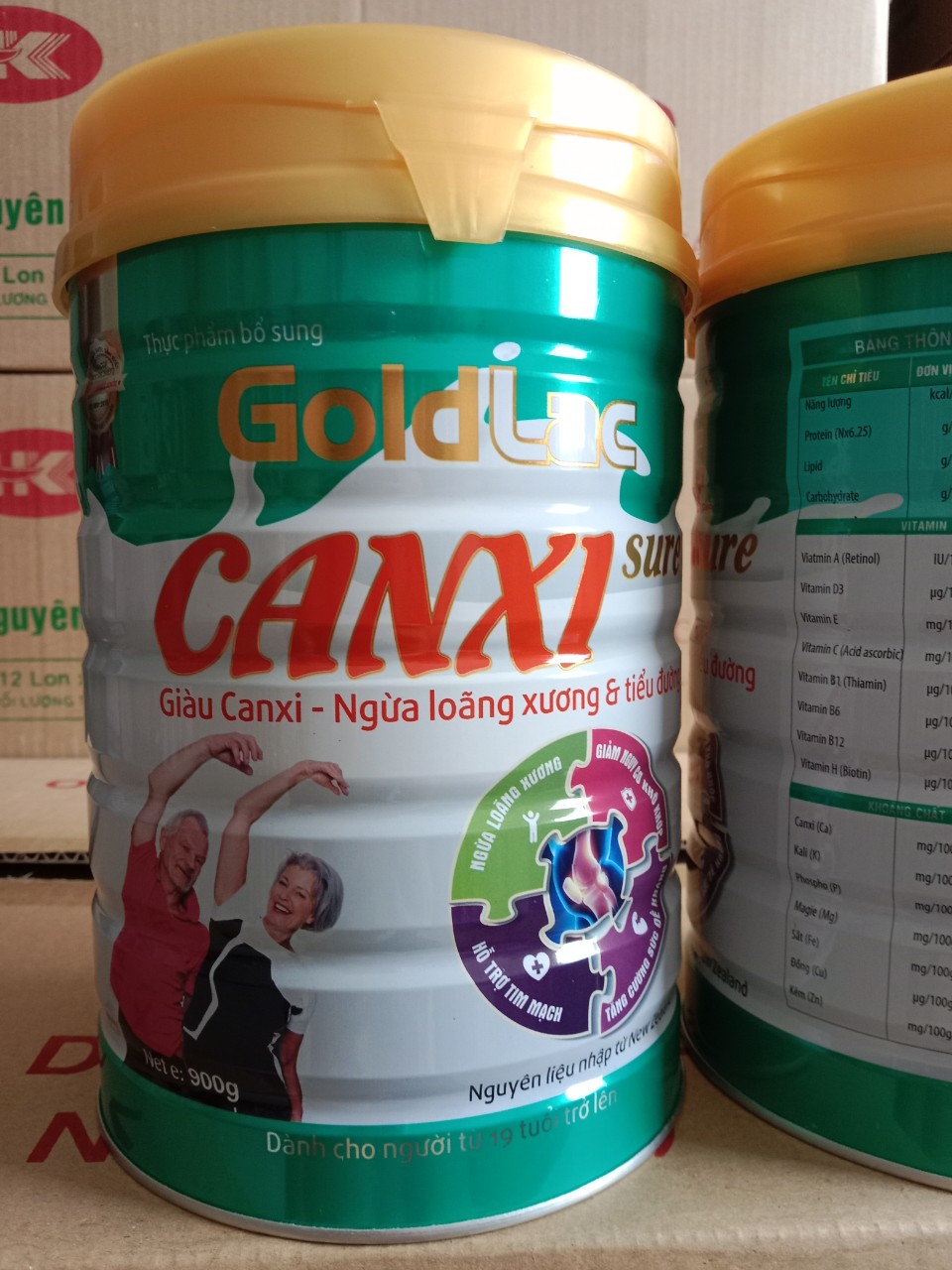 Sữa canxi cho người tiểu đường - loãng xương Goldlac canxi Sure lon 900g