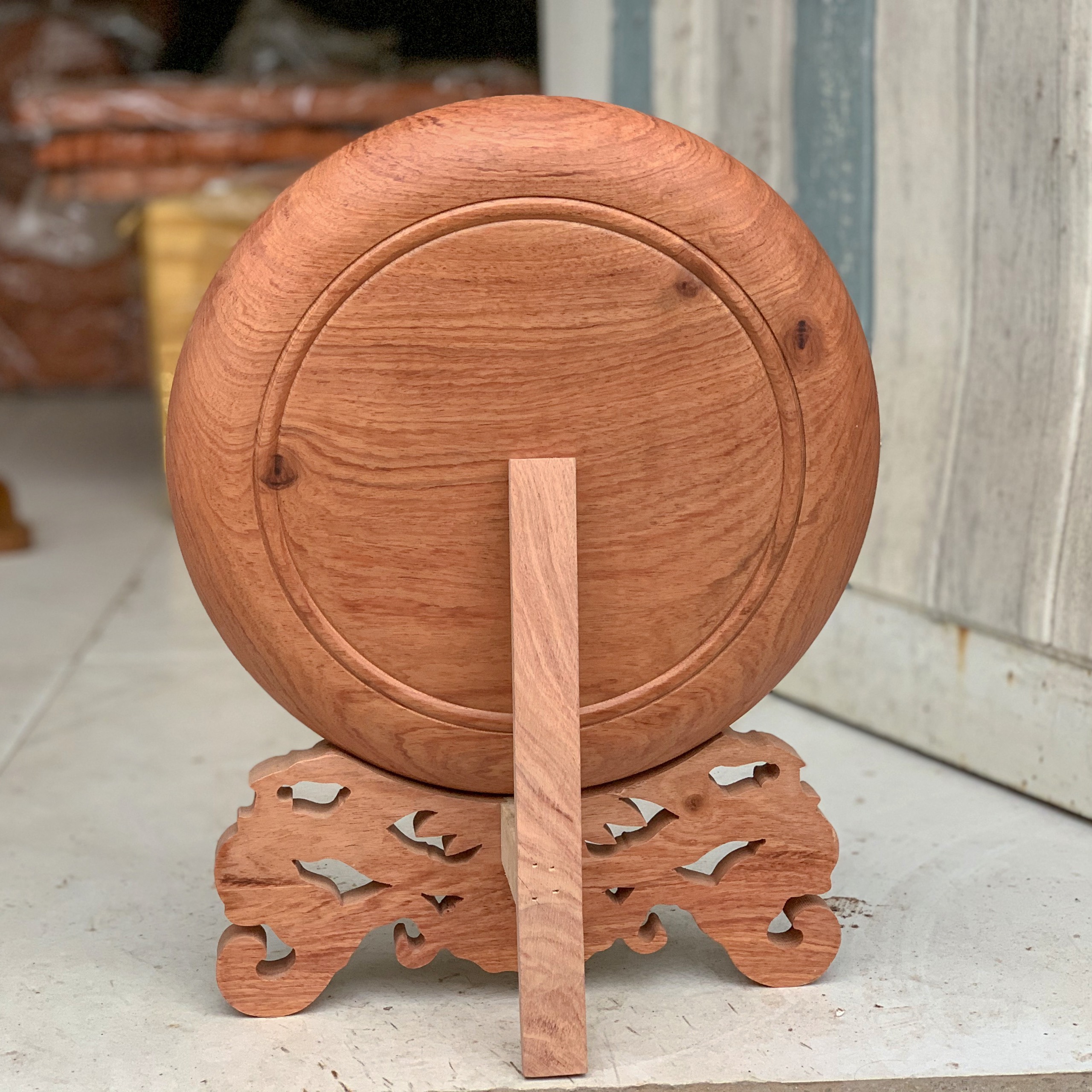 Tranh đĩa gỗ (mẫu chữ Tâm) đường kính 30 cm