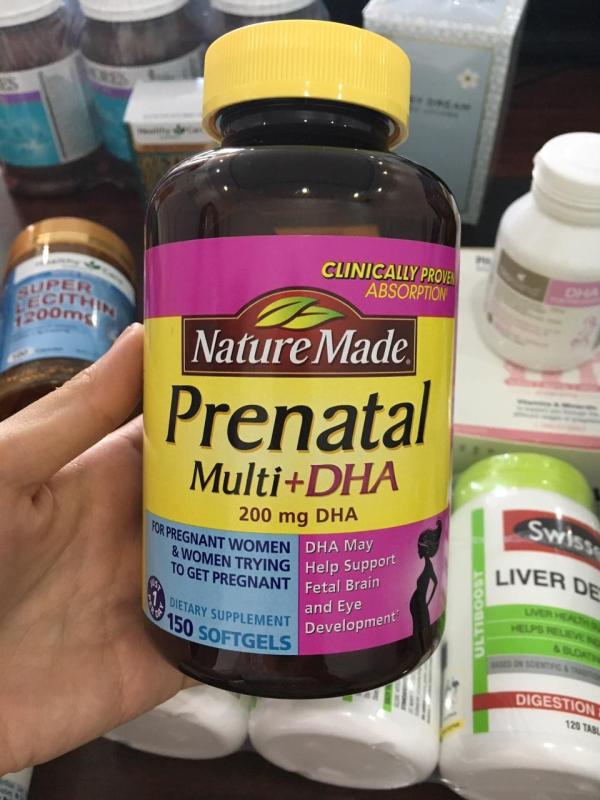 Vitamin Tổng Hợp Cho Bà Bầu Prenatal Multi DHA, 150 viên (Thuốc Bầu) - Giúp mẹ khỏe con thông minh Mẫu mới nhất 2019 nhập khẩu