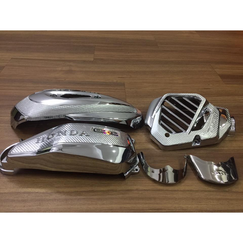 BỘ 5 MÓN (ỐP PÔ, PÔ e, QUẠT, MỎ TRƯỚC, SAU) XE SH MODE 2014-2019 - MT 2022