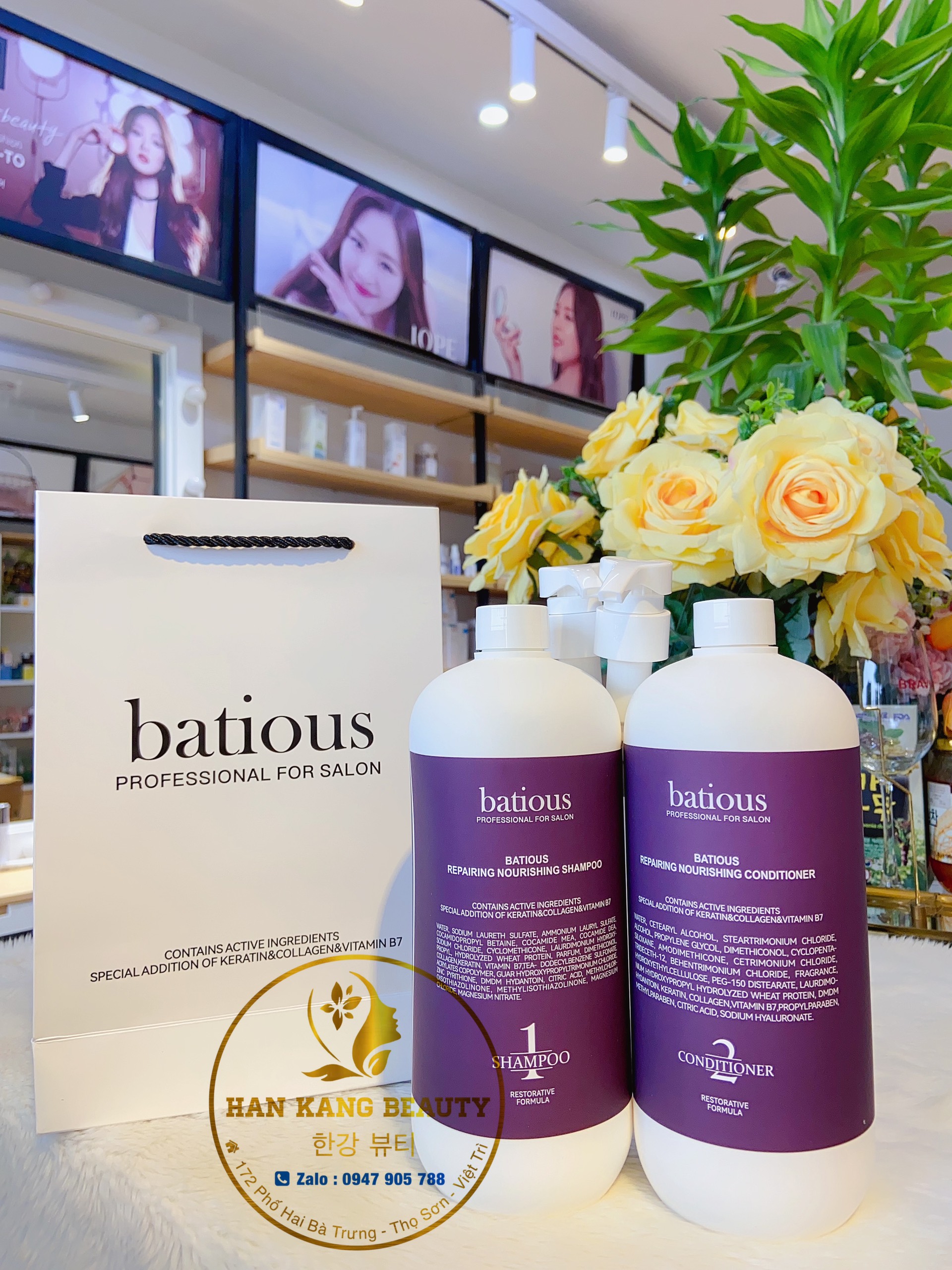 [Batious]Batious Professional Shampoo and Conditioner Set for Salon (with Vat)