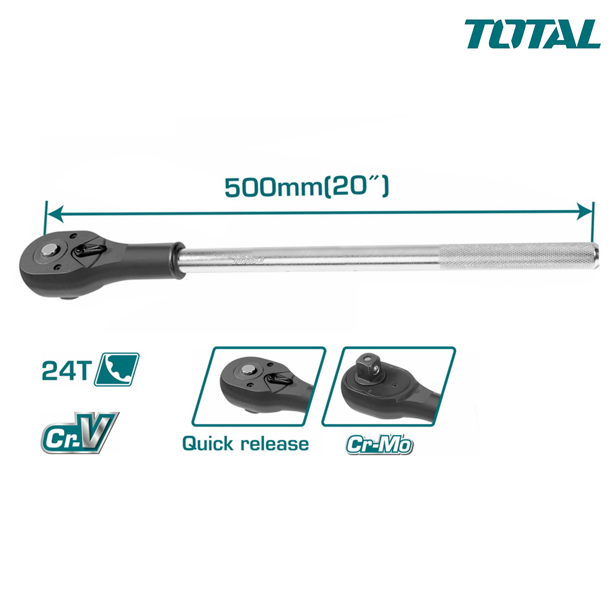 Cần siết chiều 3/4 inch dài 500mm TOTAL