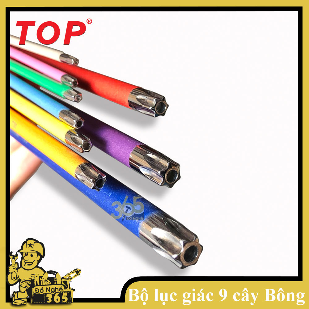 Bộ lục giác 9 cây bông ( Hoa Thị ) màu TOP
