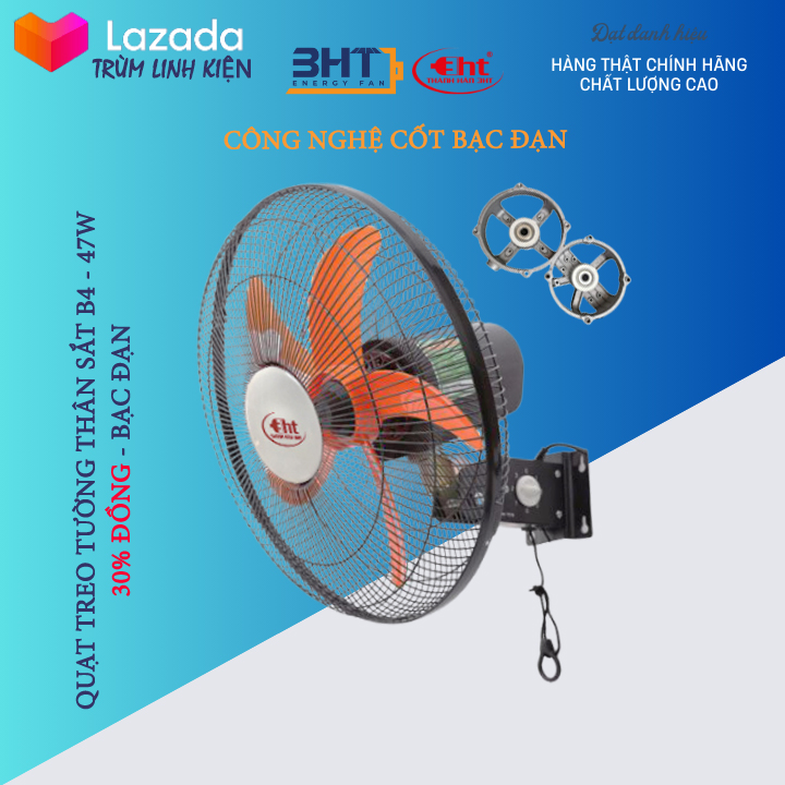 QUẠT TREO THÂN SẮT - ĐỘNG CƠ B4 - 47W / 220V