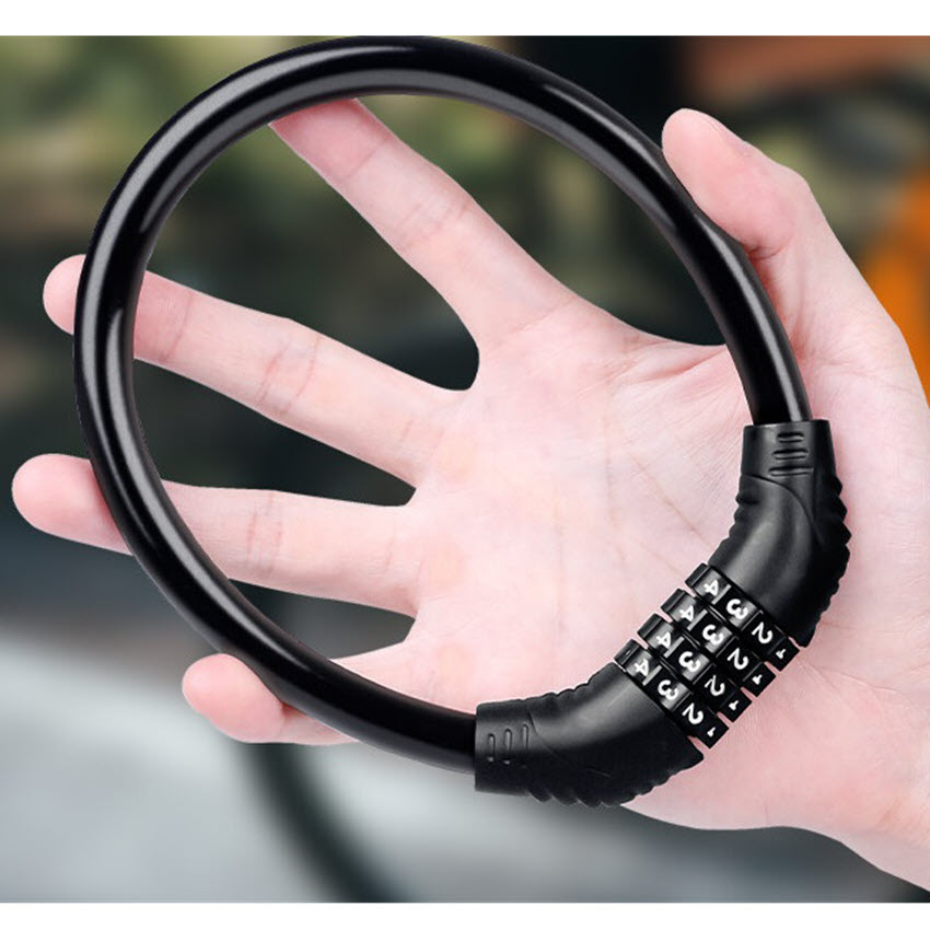 Khoá dây 4 số đổi mã chống chộm cho xe đạp chất lượng cao