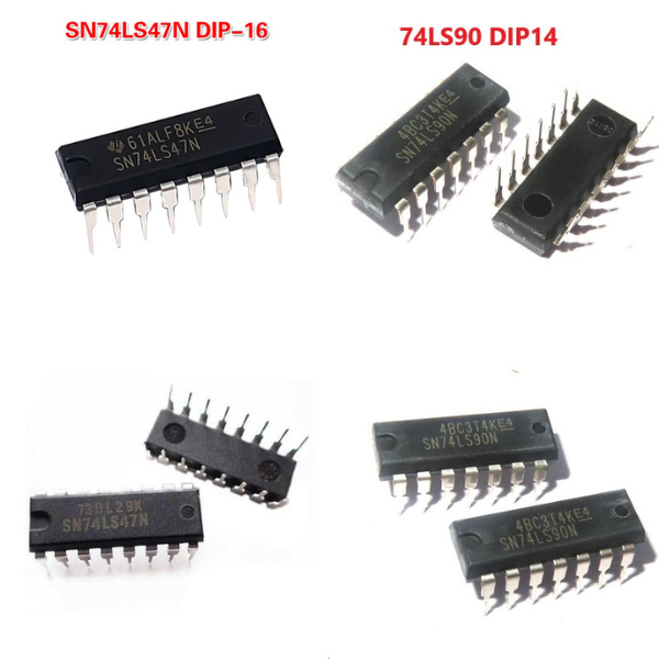 74LS47 DIP16, 74LS90 DIP14