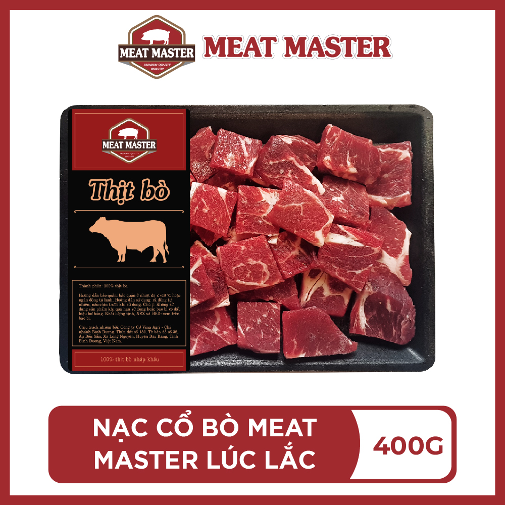 Nạc cổ bò Meat Master Lúc Lắc ( 400 G ) - Thịt Bò -