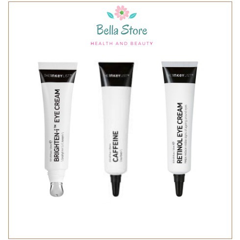 Kem dưỡng mắt The Inkey List Caffeine - Retinol - Brighten-i