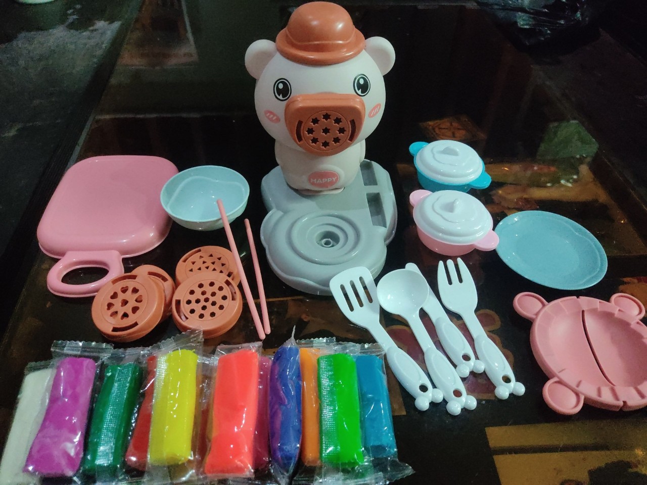 [Mẫu mới] Đồ chơi làm bún, mì bằng đất nặn cho bé yêu