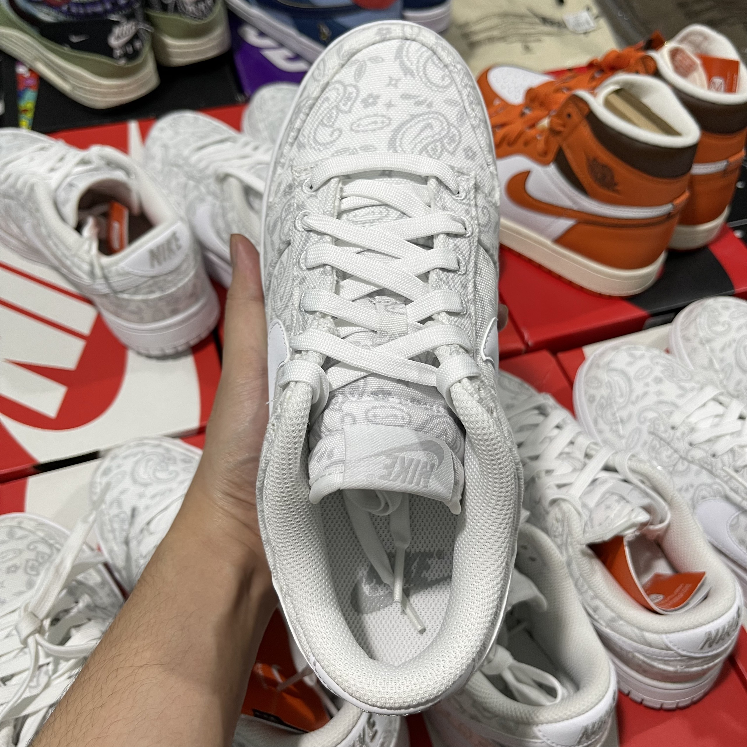 [CHÍNH HÃNG] Nike Dunk Low Essential White Paisley New Full Box Full Tag (DJ9955-100)
