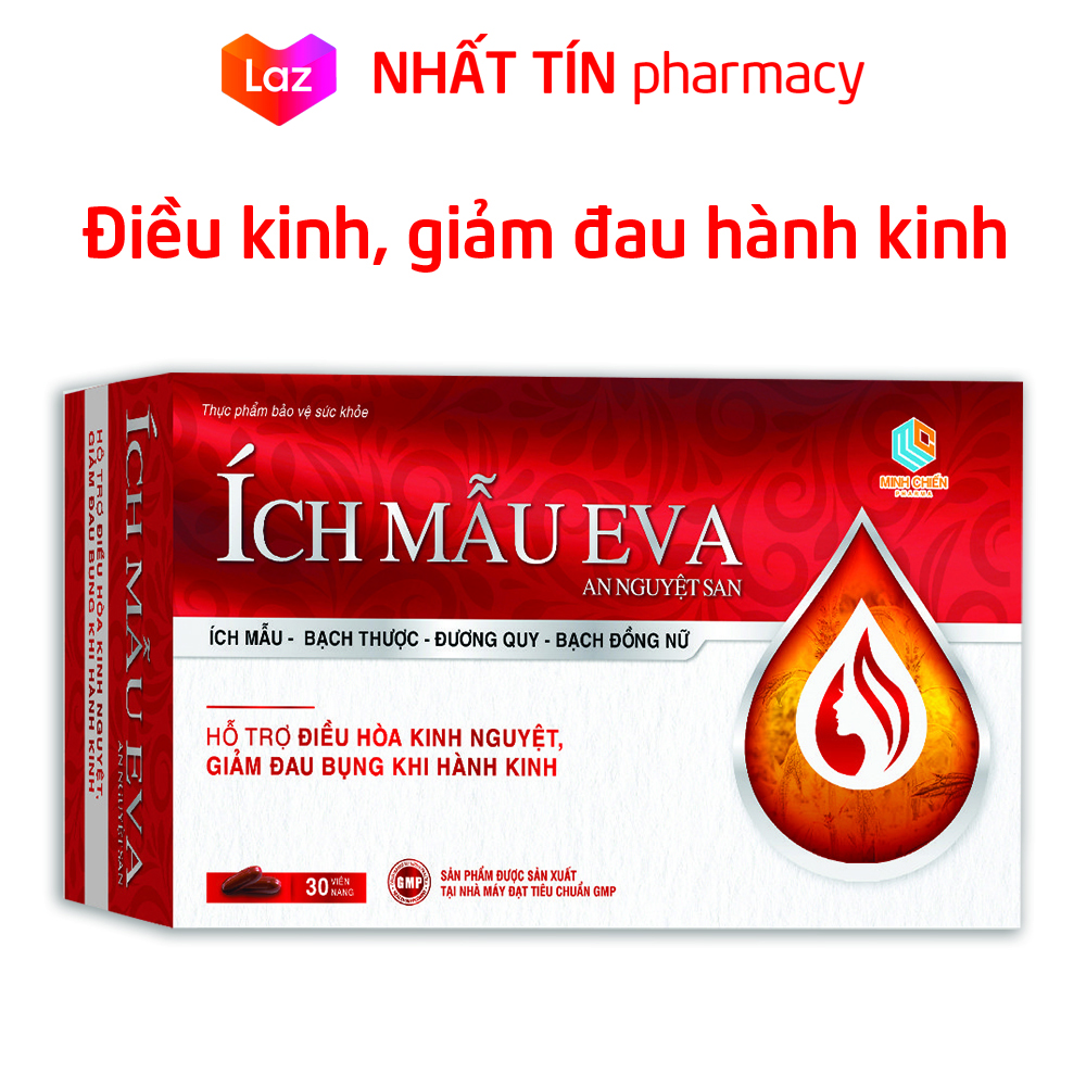 Bổ huyết điều kinh Ích Mẫu An Nguyệt San giúp điều hòa kinh nguyệt, giảm đau bụng kinh, giảm rối loạn kinh nguyệt - 30 viên