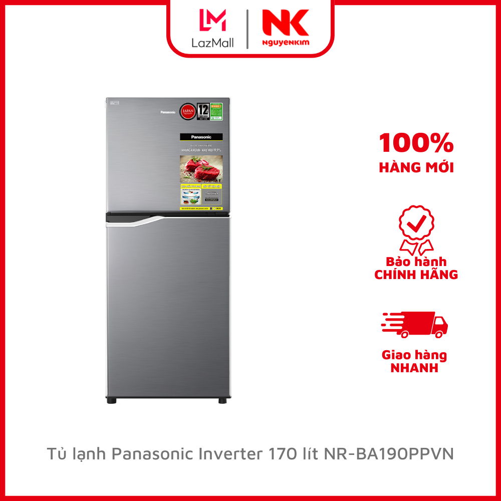 Tủ lạnh panasonic inverter 170 lít nr-ba190ppvn