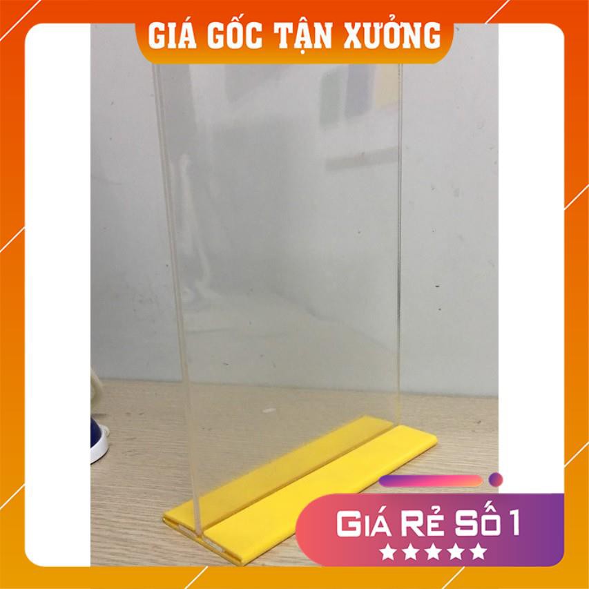 [Giá Gốc Tận Xưởng] Combo 3 Bảng Menu Thực Đơn Mica A4 Dọc Đế Các Màu